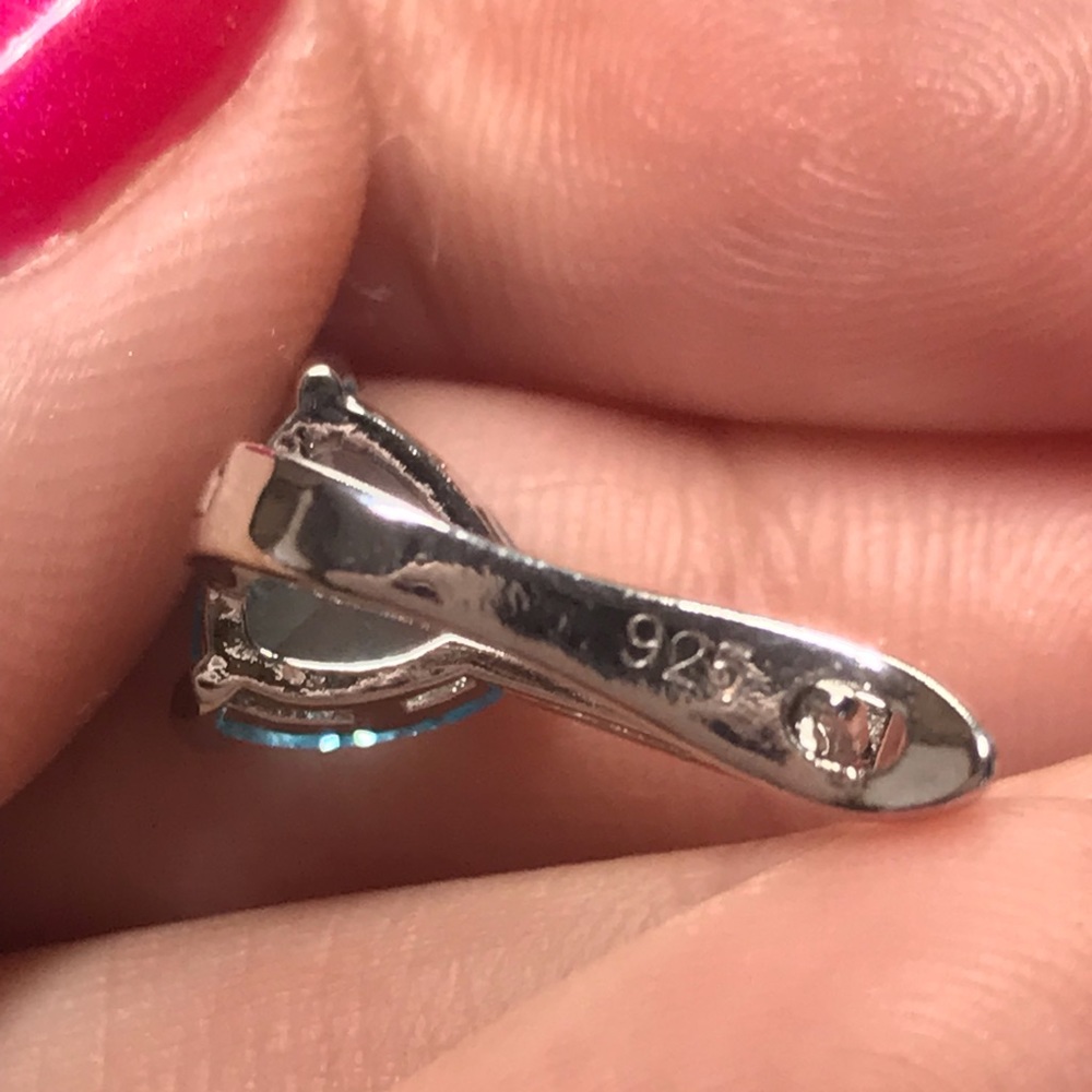 Sterling Silver925 Sky Blue Topaz Earrings - Picture 4 of 5